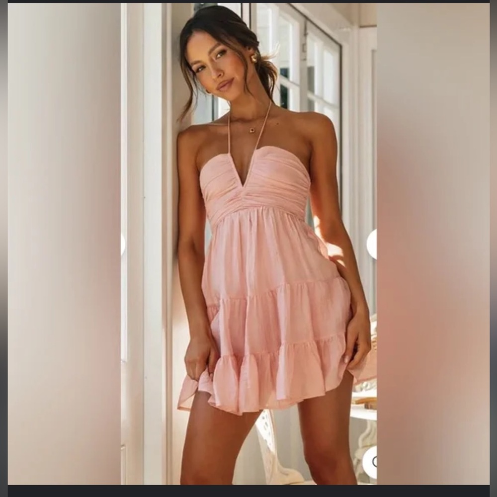 Cherley Halter Mini Dress-L